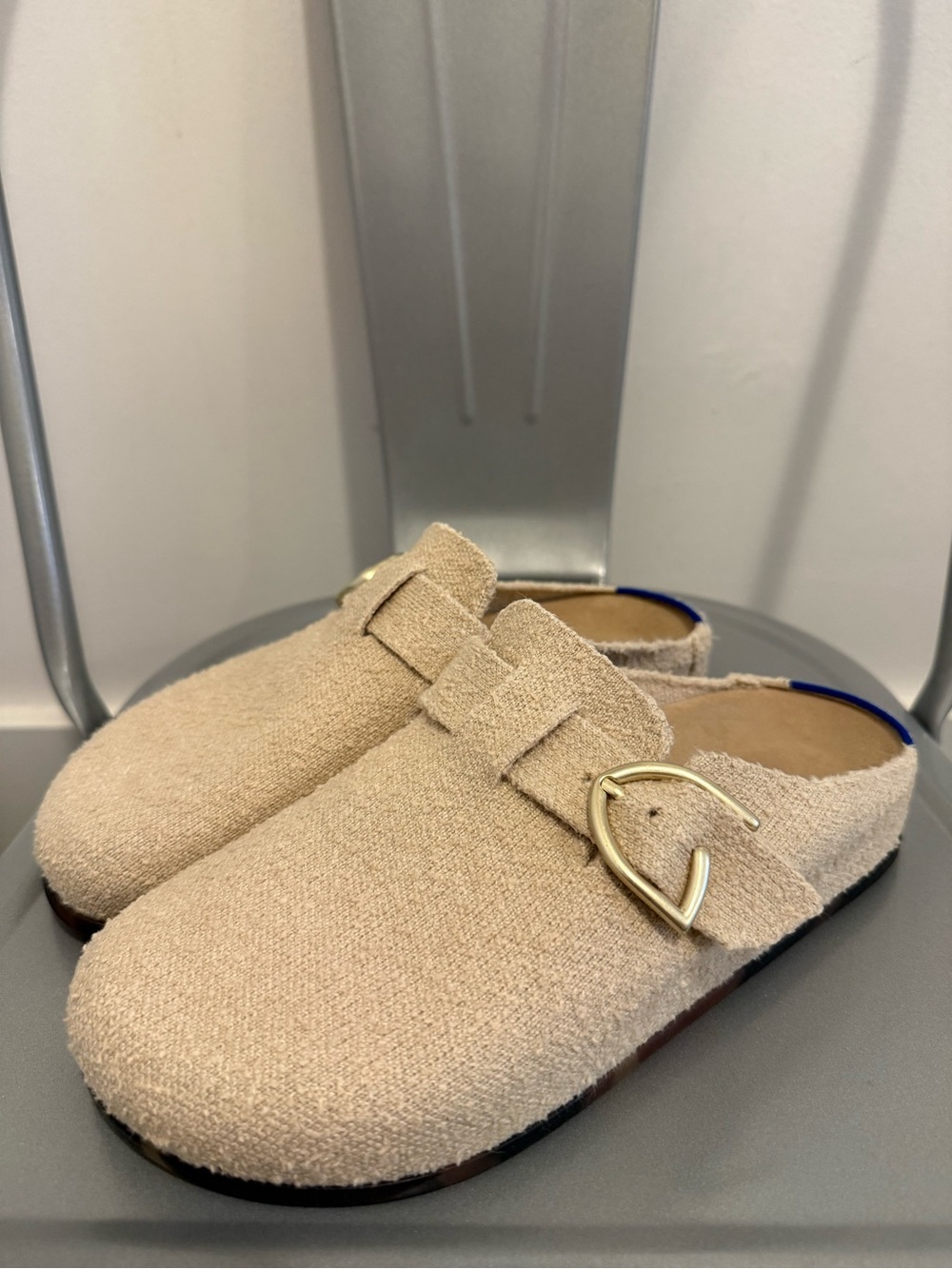 Rothy’s Buckle Clog in Honeybun Boucle